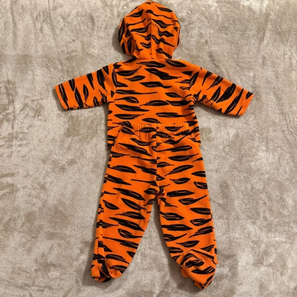 Disney Winnie the Pooh Tigger Fleece Hoodie and Footed Pants Set 3-6M Orange